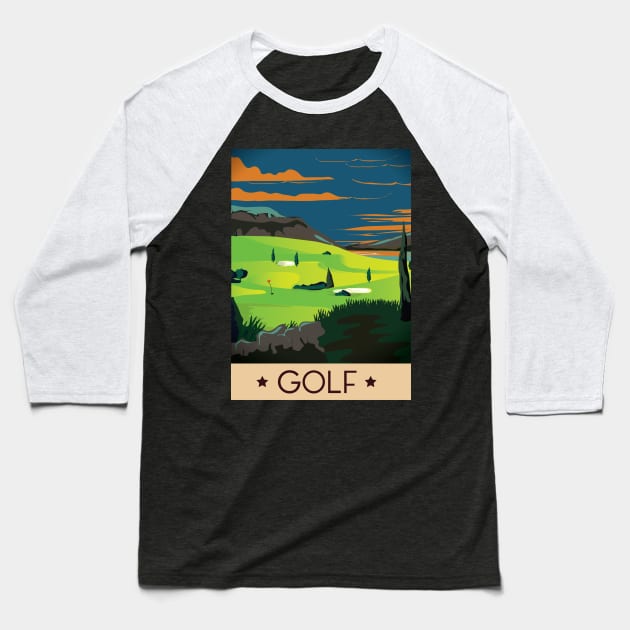 Golf Baseball T-Shirt by nickemporium1